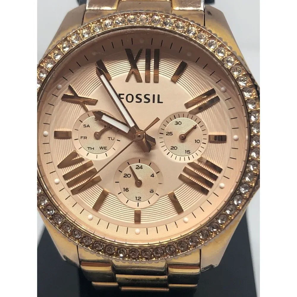 Fossil AM4483 Women's Stainless Steel Analog Dial Quartz Genuine Watch RK327